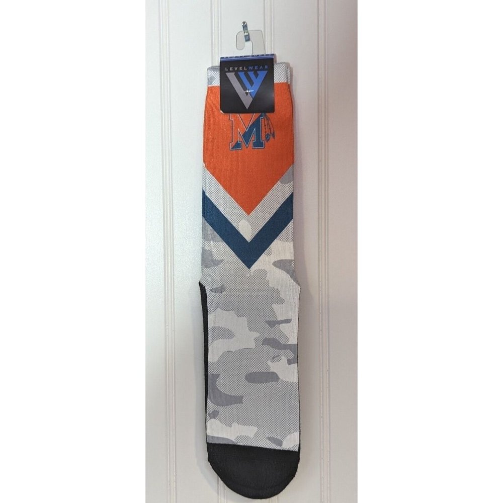 Levelwear‎ Golf Logo Socks Universal Fit Camo With Multicolor M Sport Sock New